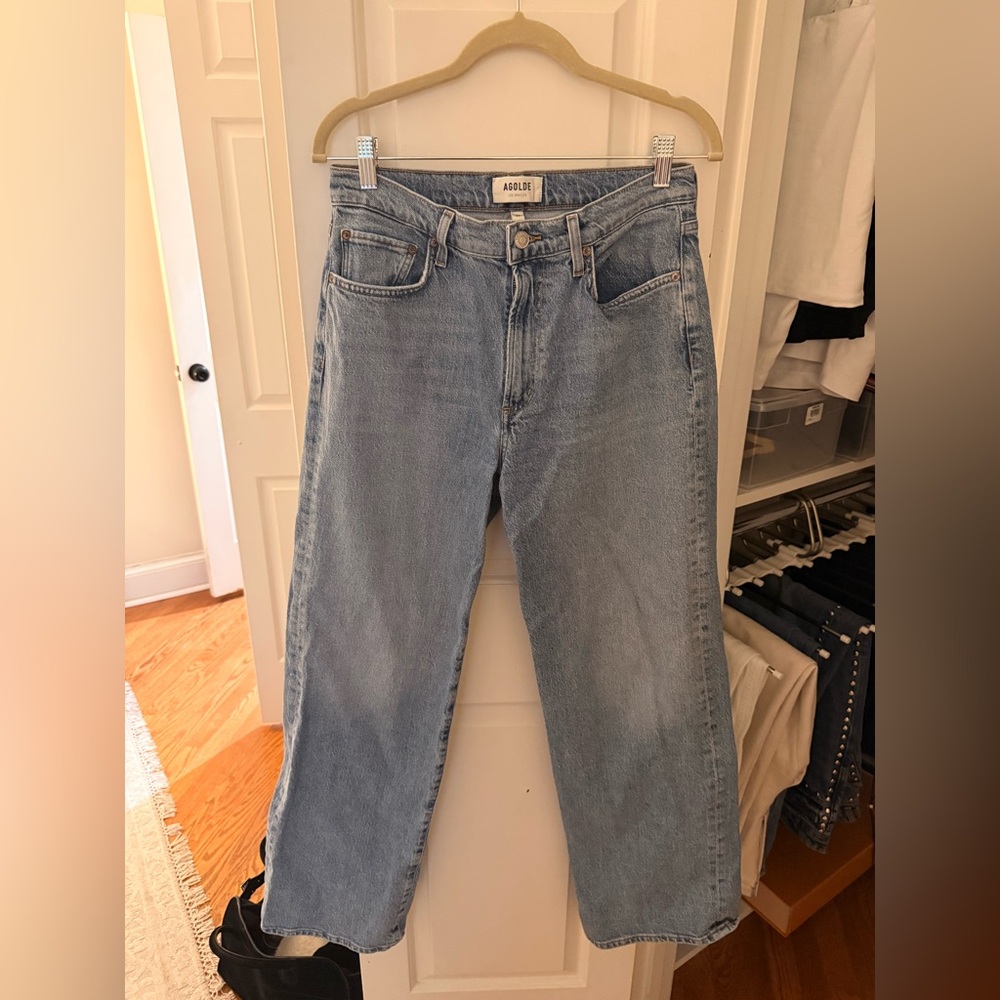 Agolde Harper Mid Rise Relaxed Straight Jeans - Picture 5 of 7